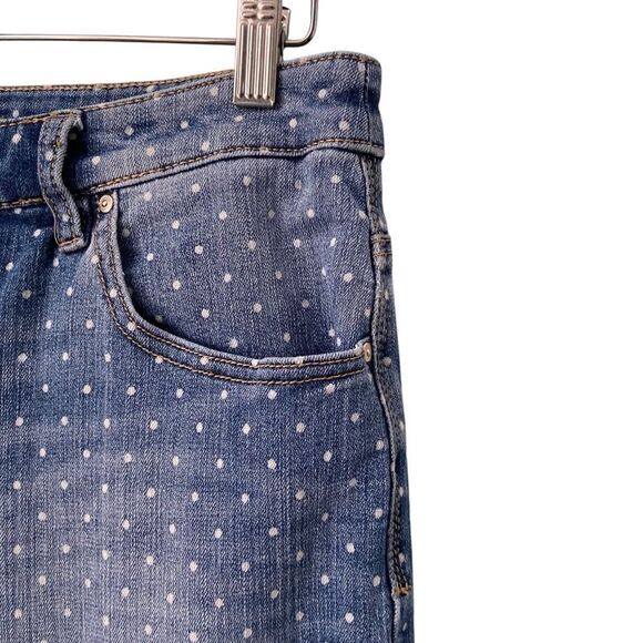 Chicos Platinum Skimmer Denim Dot Jeans in Size 1 (medium) - Picture 4 of 8